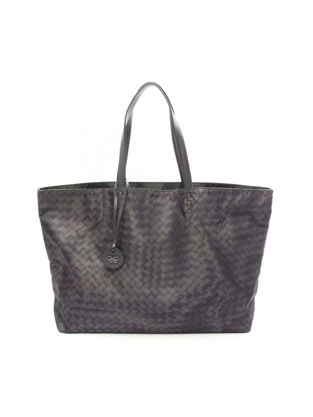 Bottega Veneta Tote Bag Intreccio Illusion Black Nylon Leather